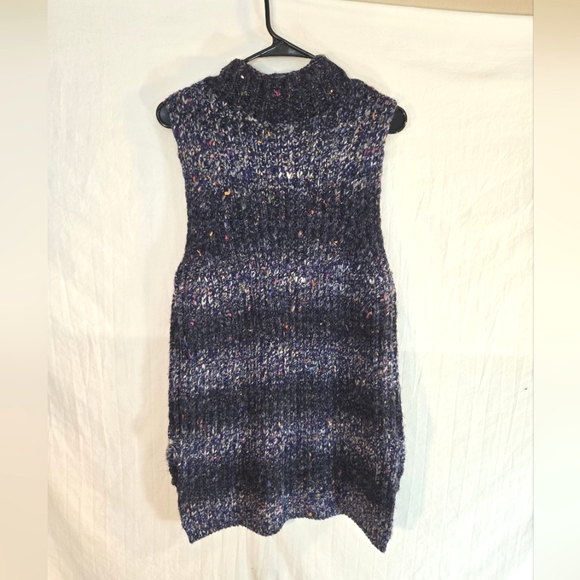 Milly Women's Small Ombré Wool-Blend Sweater Tunic Top Sleeveless - Picture 4 of 8